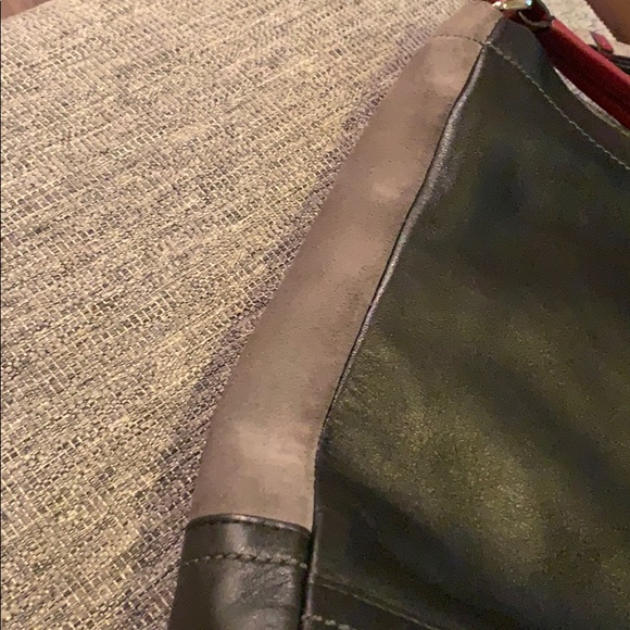 Women’s Genuine Leather Coach Handbag - Black/Red - Picture 9 of 9